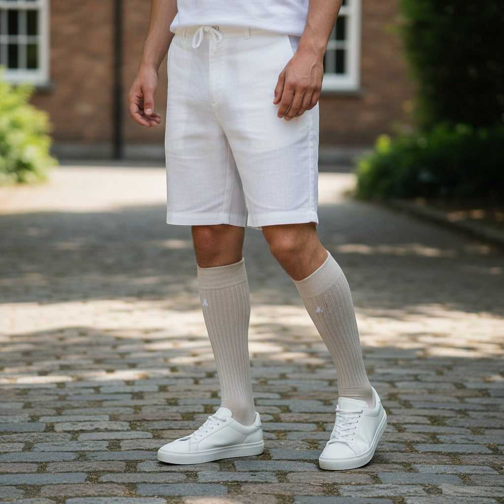 Swole Panda - Mens Bamboo Socks - Light Grey Ribbed - Wildvine Clothing, Spalding, Lincolnshire