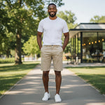 Gurteen - Mens Shorts - Summer Bermuda - Cove - Light Stone - 59002 003 - Wildvine Clothing, Spalding, Lincolnshire
