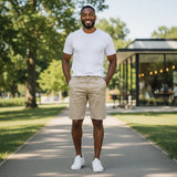 Gurteen - Mens Shorts - Summer Bermuda - Cove - Light Stone - 59002 003 - Wildvine Clothing, Spalding, Lincolnshire