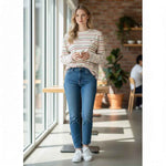 Lighthouse - Ladies Causeway II Top - Sea Kelp/Rust Stripe - Wildvine Clothing, Spalding, Lincolnshire