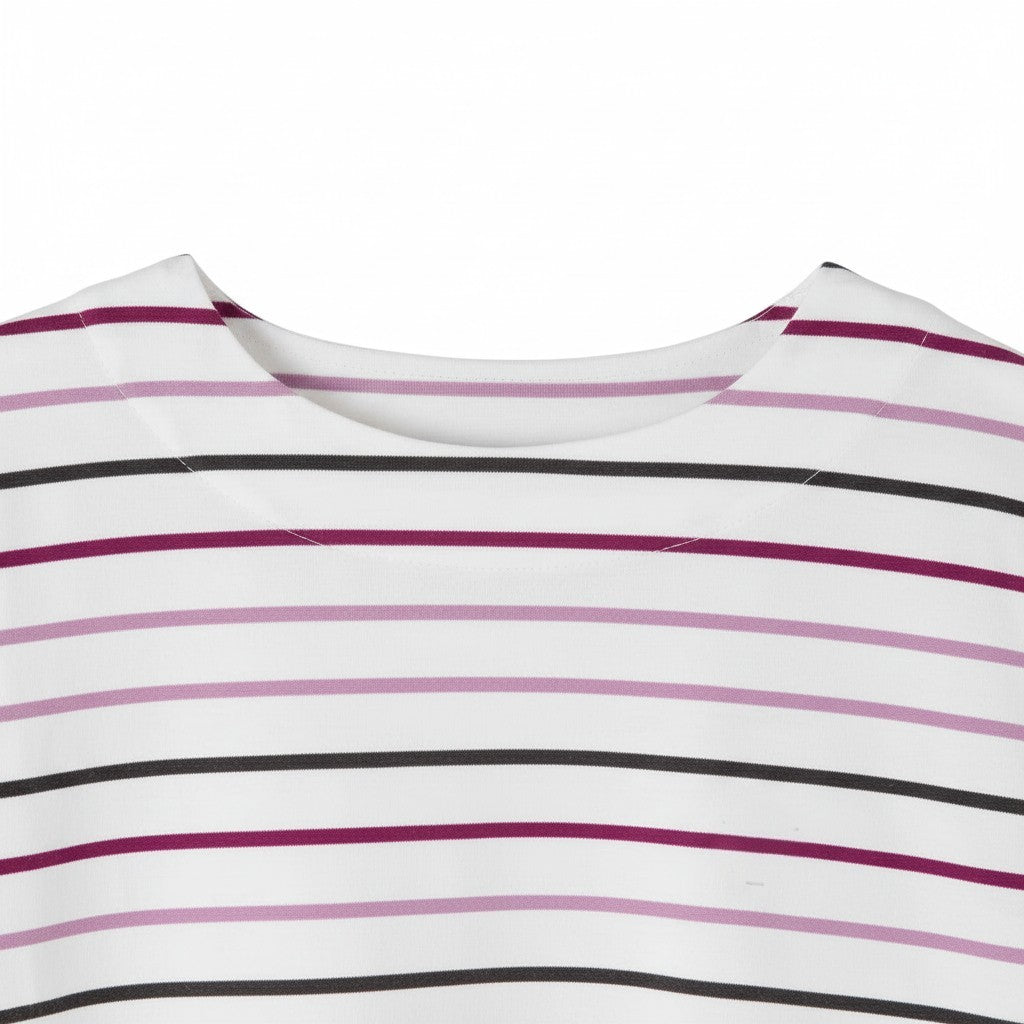 Lighthouse - Ladies Causeway II Top - Cranberry/Pink Stripe - Wildvine Clothing, Spalding, Lincolnshire