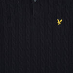 Lyle & Scott - Mens Linen Blend Short Sleeve Knitted Polo - Dark Navy Marl - Z56 KN2435V - Wildvine Clothing, Spalding, Lincolnshire