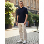 Lyle & Scott - Mens Linen Blend Short Sleeve Knitted Polo - Dark Navy Marl - Z56 KN2435V - Wildvine Clothing, Spalding, Lincolnshire