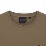 WILDVINE Clothing Co. Lyle & Scott khaki ash crew neck t-shirt with ribbed collar and inner brand label