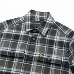 Lyle & Scott - Mens Brushed Cotton Check Shirt - Jet Black/ Limestone Y063 - Wildvine Clothing, Spalding, Lincolnshire