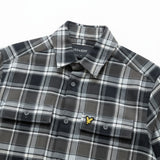 Lyle & Scott - Mens Brushed Cotton Check Shirt - Jet Black/ Limestone Y063 - Wildvine Clothing, Spalding, Lincolnshire