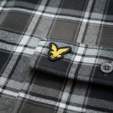 Lyle & Scott - Mens Brushed Cotton Check Shirt - Jet Black/ Limestone Y063 - Wildvine Clothing, Spalding, Lincolnshire