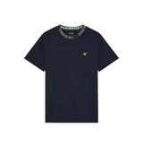 Lyle & Scott - Mens T-Shirt - Logo Ribbed - Dark Navy/ Bone White Y070 - Wildvine Clothing, Spalding, Lincolnshire