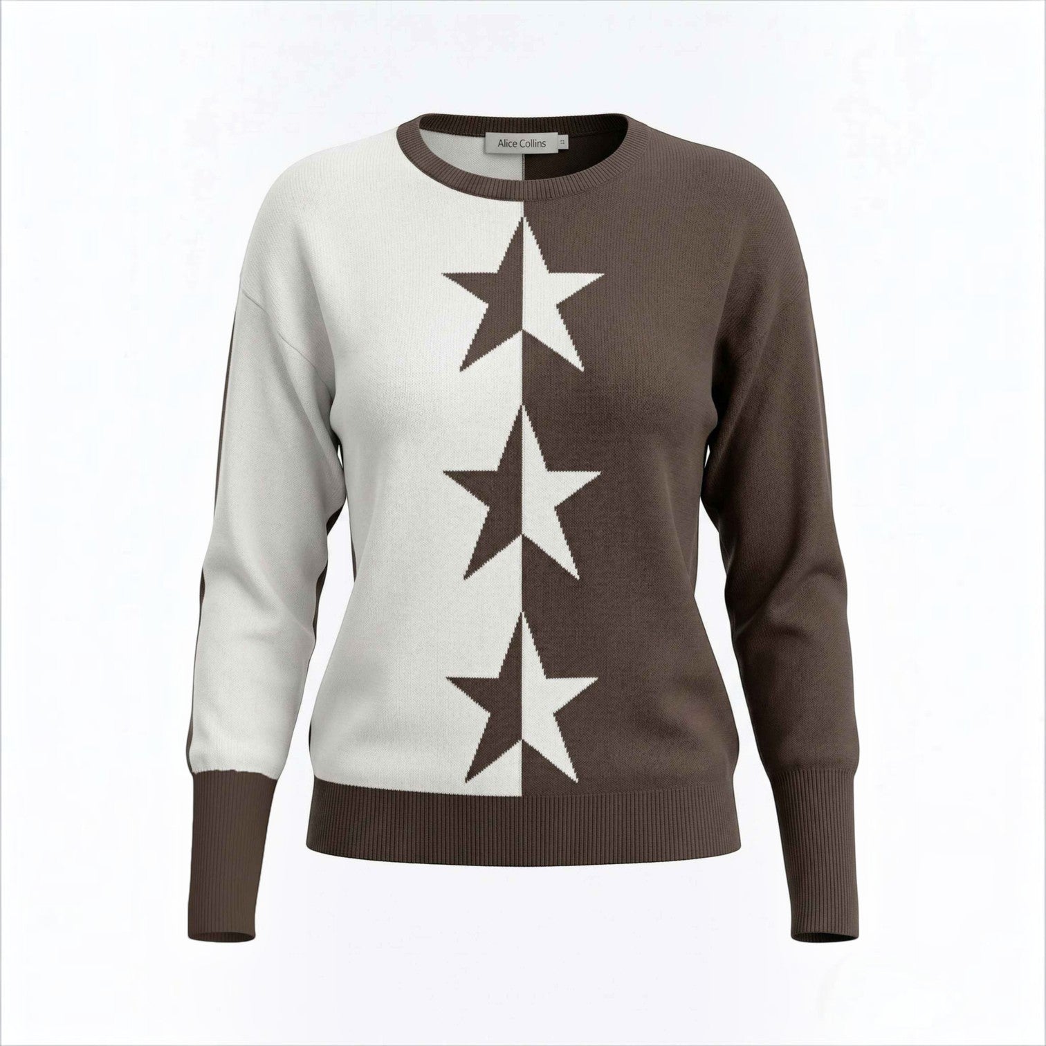 Alice Collins - Madison Pullover - Chocolate Chip/Winter White - 037A029 - Wildvine Clothing, Spalding, Lincolnshire