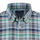 Fynch-Hatton Men's Regular Short Sleeve Casual Shirt - Madras Check – Marine - Wildvine Clothing, Spalding, Lincolnshire