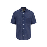 Fynch-Hatton Men's Summer Linen Short Sleeve Casual Shirt - Marine - Wildvine Clothing, Spalding, Lincolnshire