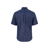 Fynch-Hatton Men's Summer Linen Short Sleeve Casual Shirt - Marine - Wildvine Clothing, Spalding, Lincolnshire
