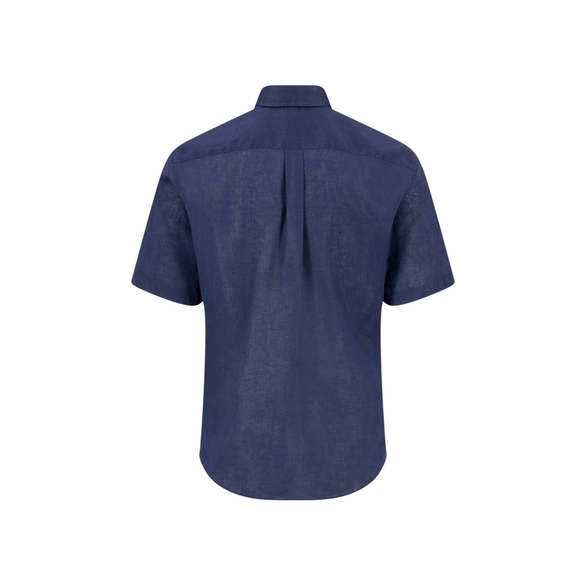 Fynch-Hatton Men's Summer Linen Short Sleeve Casual Shirt - Marine - Wildvine Clothing, Spalding, Lincolnshire