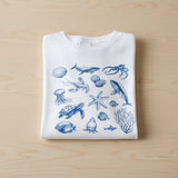 Wild Flower - Ladies - Marine Life Embellished T-Shirt - White - Wildvine Clothing, Spalding, Lincolnshire