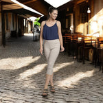 Pinnns - Ladies - Figure Sculpting Bengaline Crop Trousers - Marl Stone 408C - Wildvine Clothing, Spalding, Lincolnshire