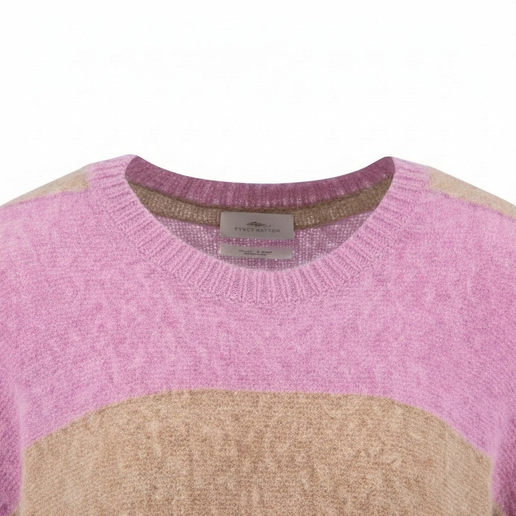 Fynch-Hatton - Ladies Knitwear - Stripe - Mauve Rose 455 - Wildvine Clothing, Spalding, Lincolnshire