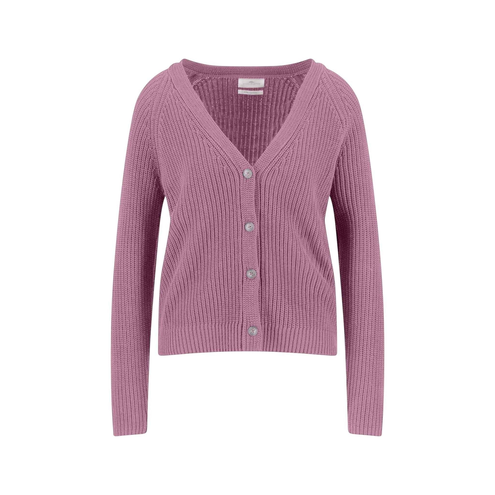 Fynch-Hatton - Ladies Cardigan Cotton - Mauve Rose 455 - Wildvine Clothing, Spalding, Lincolnshire
