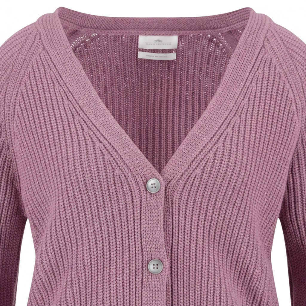 Fynch-Hatton - Ladies Cardigan Cotton - Mauve Rose 455 - Wildvine Clothing, Spalding, Lincolnshire