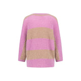 Fynch-Hatton - Ladies Knitwear - Stripe - Mauve Rose 455 - Wildvine Clothing, Spalding, Lincolnshire