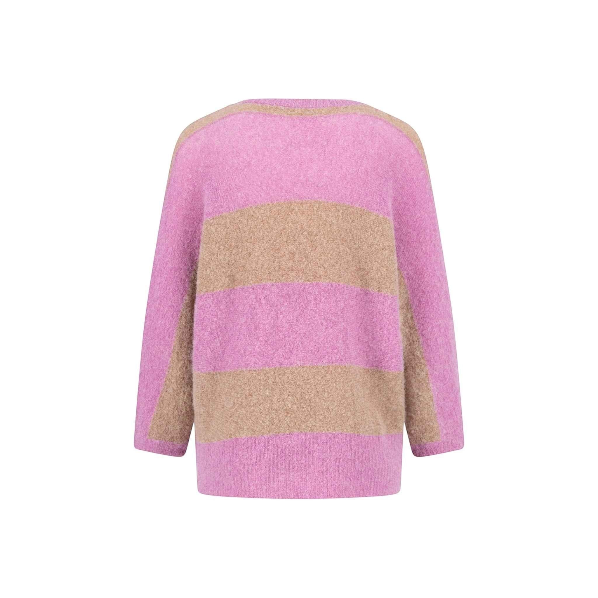 Fynch-Hatton - Ladies Knitwear - Stripe - Mauve Rose 455 - Wildvine Clothing, Spalding, Lincolnshire
