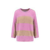 Fynch-Hatton - Ladies Knitwear - Stripe - Mauve Rose 455 - Wildvine Clothing, Spalding, Lincolnshire