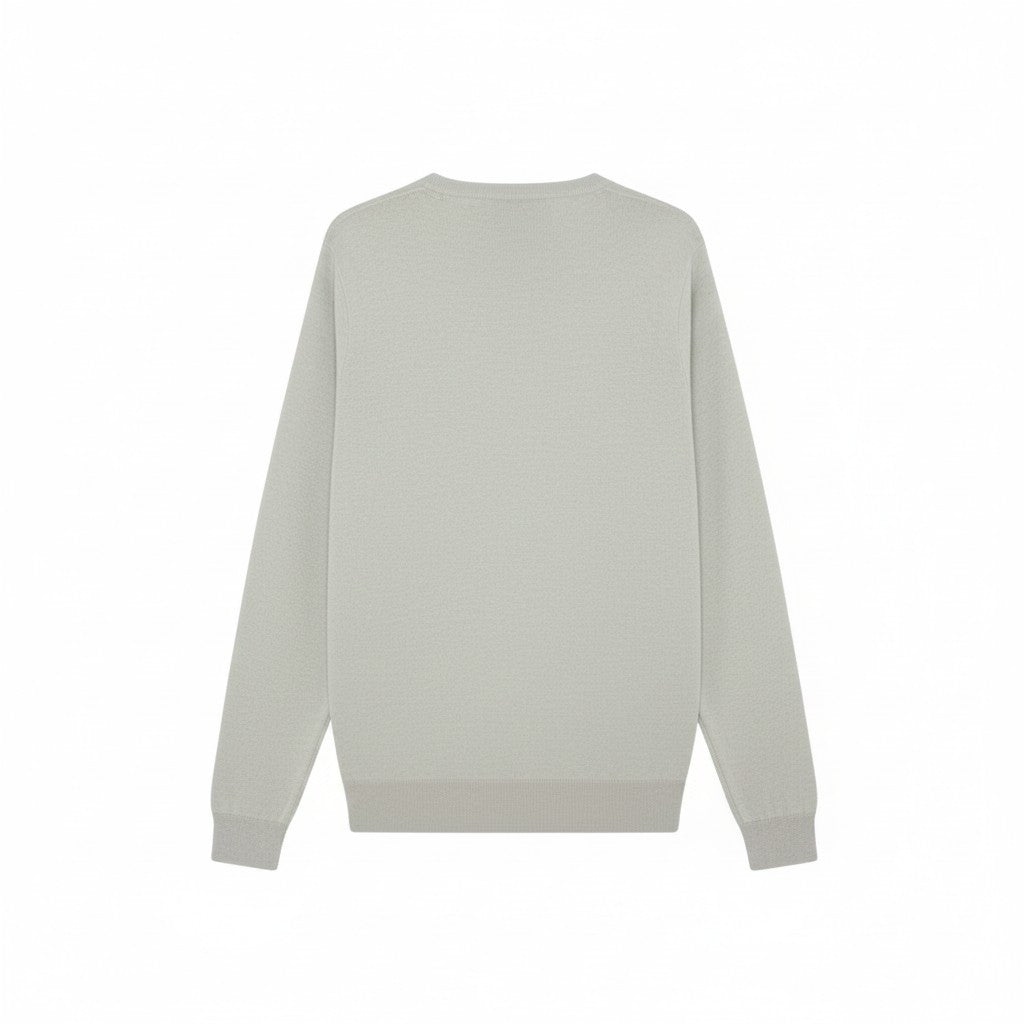 Lyle & Scott - Mens Cotton Argyle V Neck Jumper - Light Grey Marl/ Opal Blue - KN2490V Y391 - Wildvine Clothing, Spalding, Lincolnshire