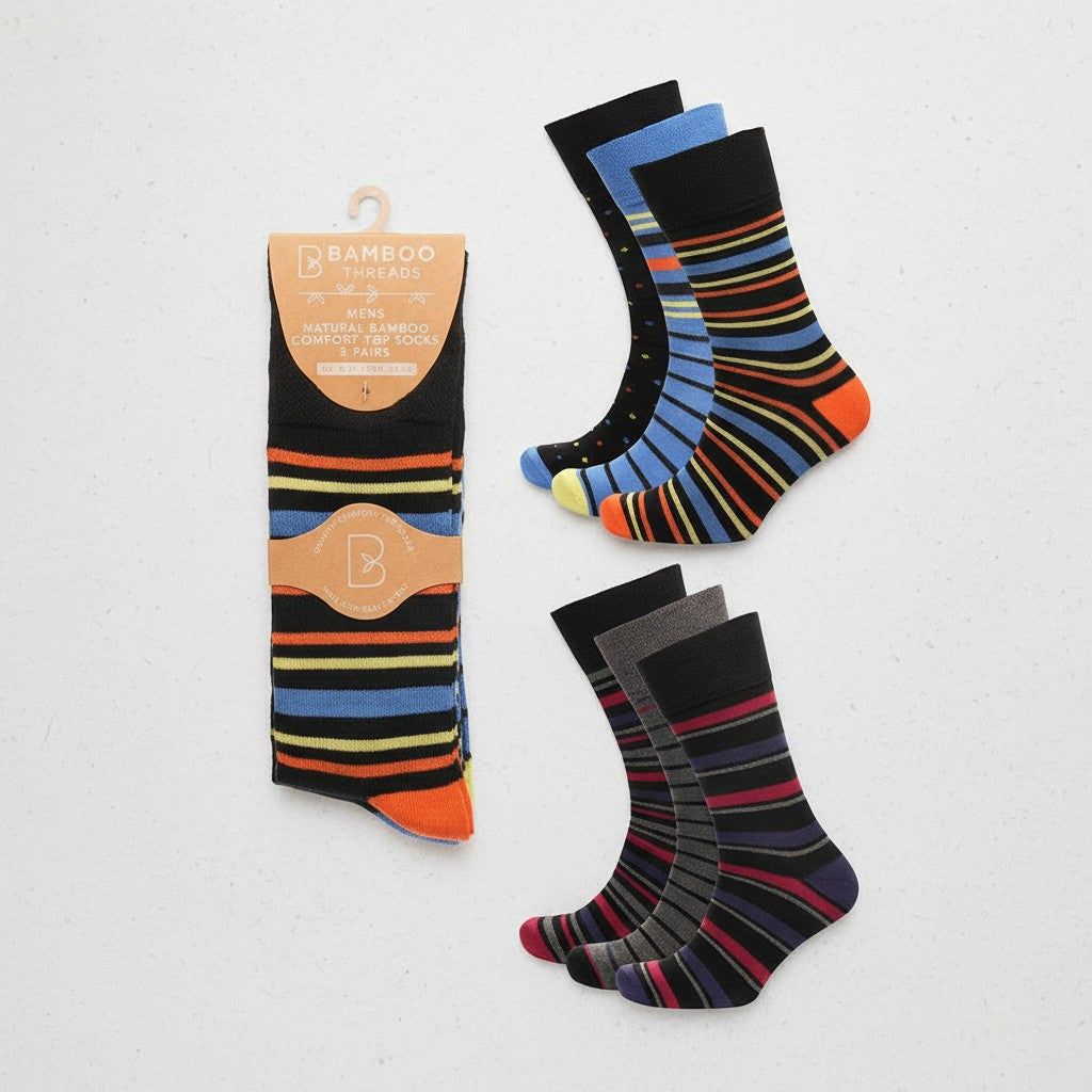Jackdaw - Mens Bamboo Socks - Non Elastic - (3 pairs) - Wildvine Clothing, Spalding, Lincolnshire