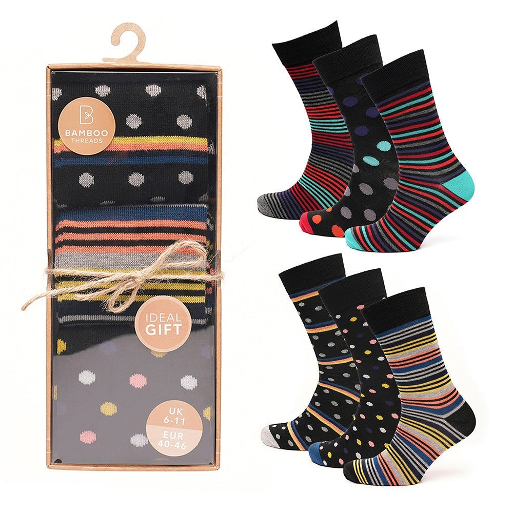 Jackdaw - Mens Bamboo Socks - Gift Box - (3 pairs) - Wildvine Clothing, Spalding, Lincolnshire