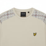 Lyle & Scott - Mens Check Panelled Crewneck Sweatshirt - Cove ML2597V W870 - Wildvine Clothing, Spalding, Lincolnshire