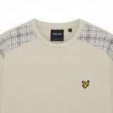 Lyle & Scott - Mens Check Panelled Crewneck Sweatshirt - Cove ML2597V W870 - Wildvine Clothing, Spalding, Lincolnshire