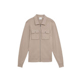 Lyle & Scott - Mens Interlock Jersey Overshirt - Cobblestone X084 - Wildvine Clothing, Spalding, Lincolnshire