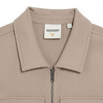 Lyle & Scott - Mens Interlock Jersey Overshirt - Cobblestone X084 - Wildvine Clothing, Spalding, Lincolnshire