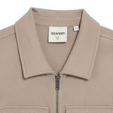 Lyle & Scott - Mens Interlock Jersey Overshirt - Cobblestone X084 - Wildvine Clothing, Spalding, Lincolnshire