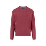 Fynch-Hatton - Mens Knitwear - O-Neck, Superfine - Berry - Wildvine Clothing, Spalding, Lincolnshire