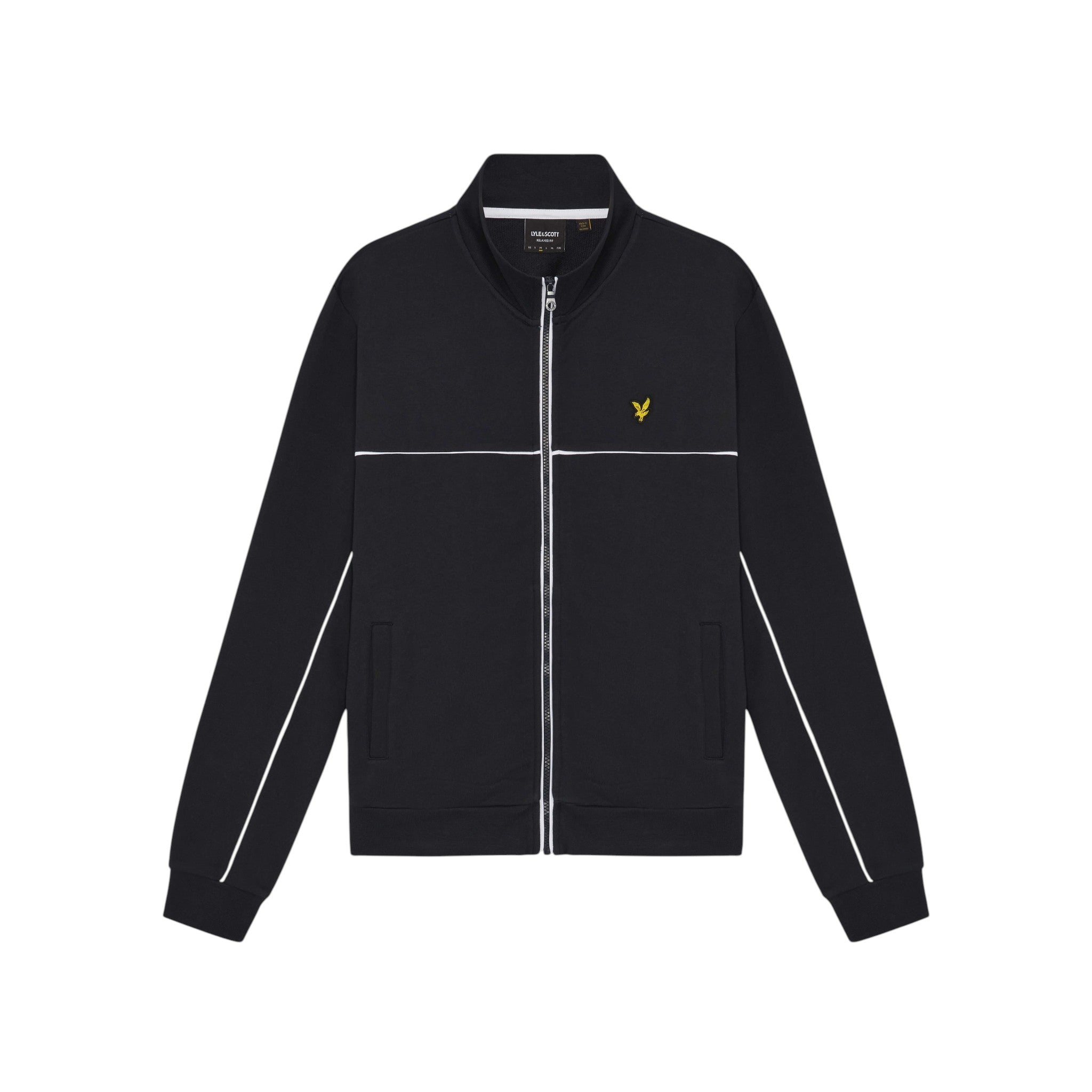 Lyle & Scott - Mens Piped Full Zip Track Top - Dark Navy - ML2507V Z271 - Wildvine Clothing, Spalding, Lincolnshire
