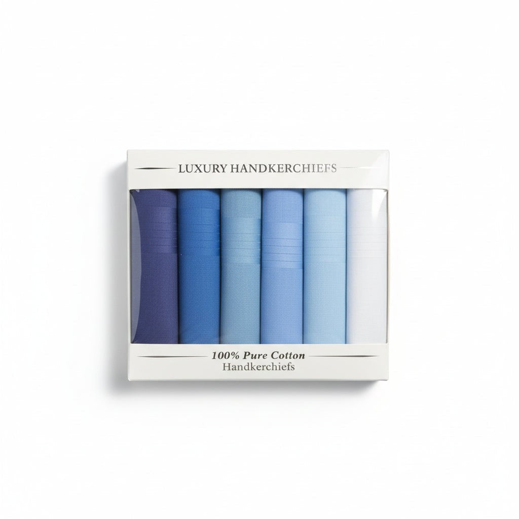 Le Chateau - Mens - Luxury Handkerciefs - Blues One size - Wildvine Clothing, Spalding, Lincolnshire