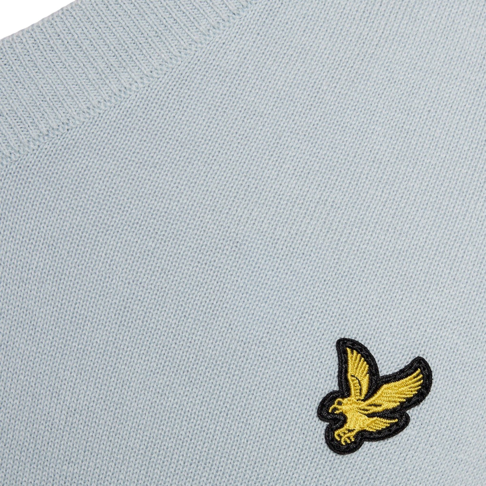 Lyle & Scott - Mens Cotton V Neck Jumper - Opal Blue - KN2492V W596 - Wildvine Clothing, Spalding, Lincolnshire