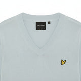 Lyle & Scott - Mens Cotton V Neck Jumper - Opal Blue - KN2492V W596 - Wildvine Clothing, Spalding, Lincolnshire