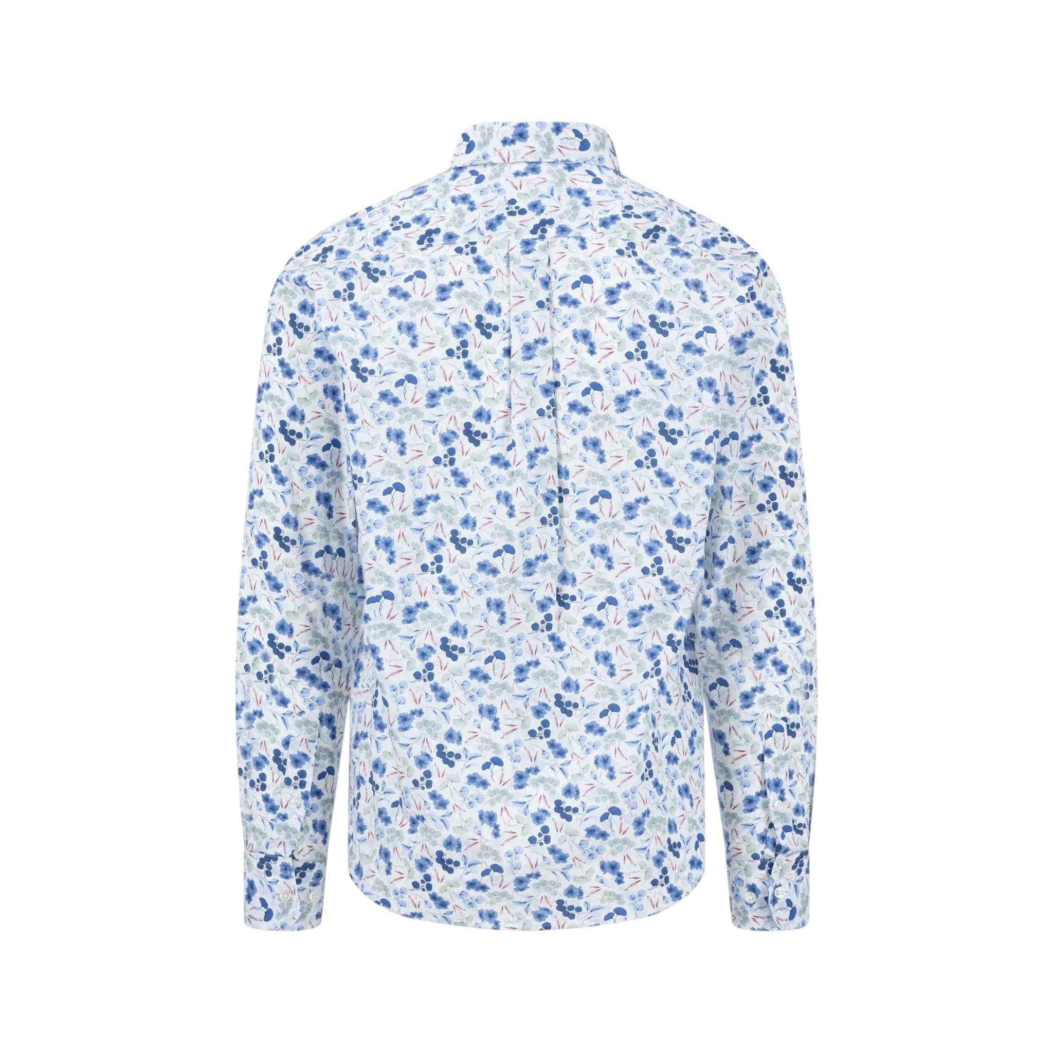 Fynch-Hatton - Mens Shirt - Premium Print - Crystal Blue 604 - Wildvine Clothing, Spalding, Lincolnshire