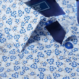 DG's Drifter Mens - Regular Short Sleeve Casual Shirt - Blue/Floral - 14682SS - 25 - Wildvine Clothing, Spalding, Lincolnshire