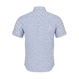 DG's Drifter Mens - Regular Short Sleeve Casual Shirt - Blue/Floral - 14682SS - 25 - Wildvine Clothing, Spalding, Lincolnshire