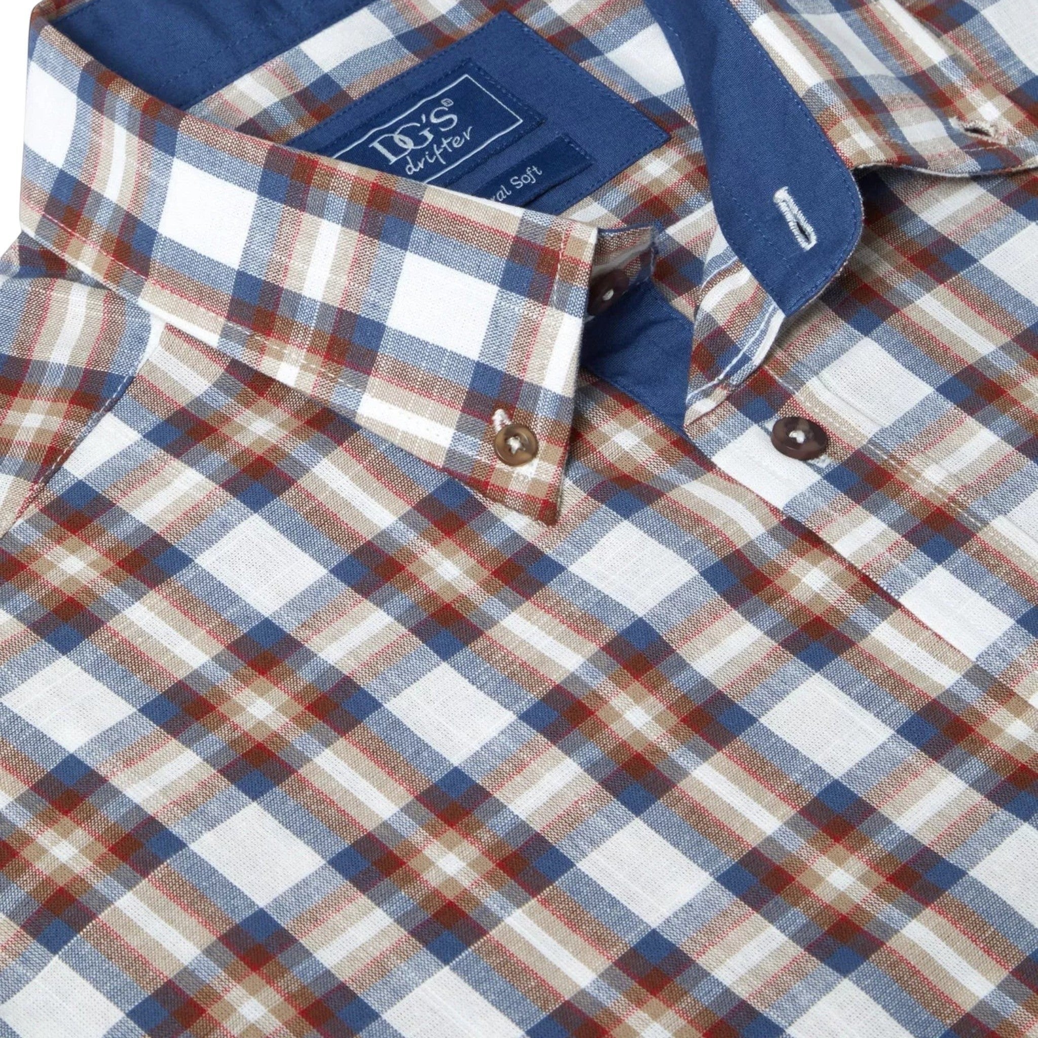 DG's Drifter Mens - Regular Short Sleeve Casual Shirt - Blue - Wildvine Clothing, Spalding, Lincolnshire
