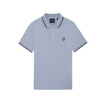 Lyle & Scott - Mens Tipped Polo Shirt - Bubble Blue / Jet Black - SP1524VOGT Y167 - Wildvine Clothing, Spalding, Lincolnshire