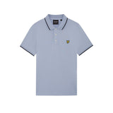 Lyle & Scott - Mens Tipped Polo Shirt - Bubble Blue / Jet Black - SP1524VOGT Y167 - Wildvine Clothing, Spalding, Lincolnshire
