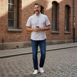 DG's Drifter Mens - Regular Short Sleeve Ivano Casual Shirt - Brown Check - 14822SS 45 - Wildvine Clothing, Spalding, Lincolnshire