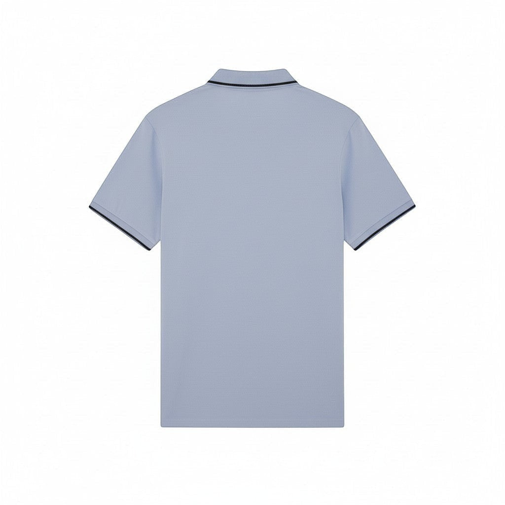 Lyle & Scott - Mens Tipped Polo Shirt - Bubble Blue / Jet Black - SP1524VOGT Y167 - Wildvine Clothing, Spalding, Lincolnshire