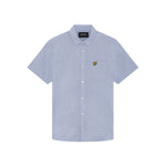 Lyle & Scott - Mens Short Sleeve Grid Check Shirt - Chalk Blue - W444 SW2415V - Wildvine Clothing, Spalding, Lincolnshire