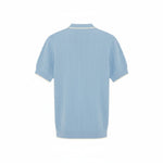 Lyle & Scott - Mens Tipped Pique Knitted Polo Shirt - Chalk Blue - KN2420V W444 - Wildvine Clothing, Spalding, Lincolnshire