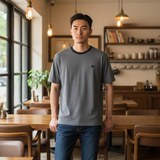 Lyle & Scott - Mens Pique Interlock T-Shirt - Chambray Blue X973 - Wildvine Clothing, Spalding, Lincolnshire