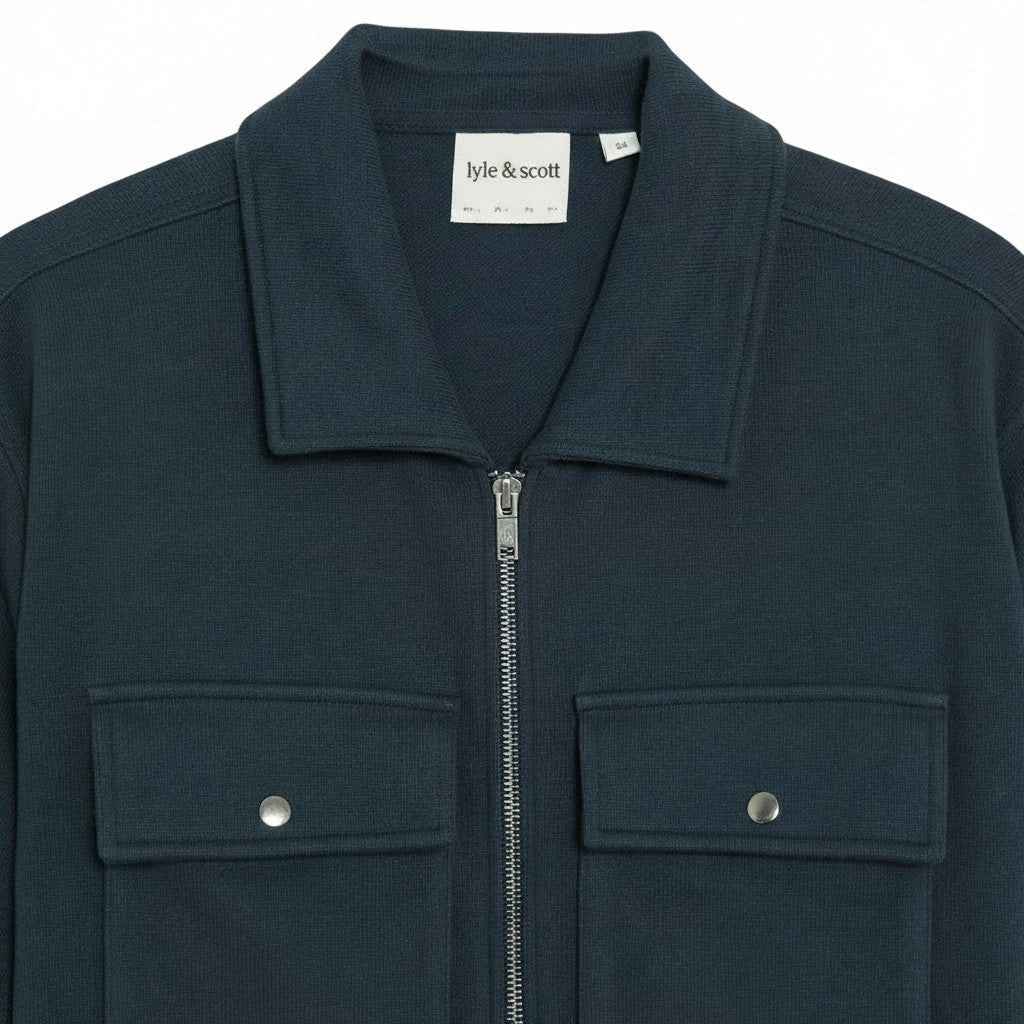 Lyle & Scott - Mens Interlock Jersey Overshirt - Carbon X898 - Wildvine Clothing, Spalding, Lincolnshire